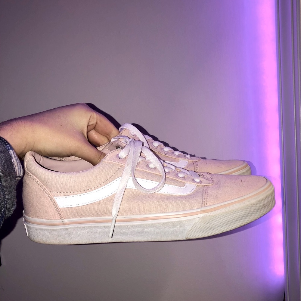 Light pink low-top vans